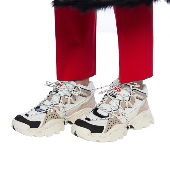 Kenzo Unisex’s Women’s Inka Chunky Speckled Wraparound-Lace Sneakers Euro 42 - Picture 13 of 16